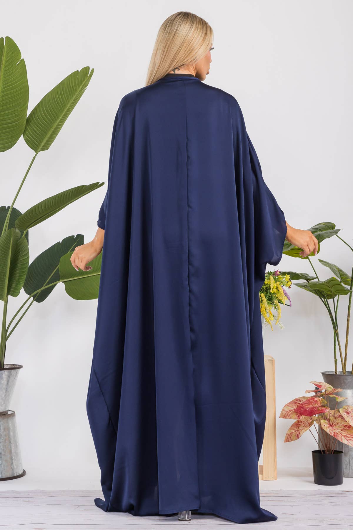 H&H Fashion Inc. - Wholesale Kimono - Women's - HH707D-R-SOLID - Open Front Duster11