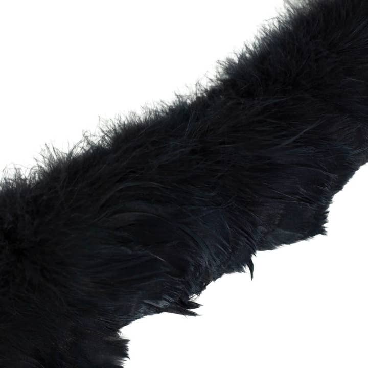 Zucker Feather Products - Wholesale Craft Supplies - Strung Goose Coquille Feathers 3-4" -- 1/4 lb-Black4