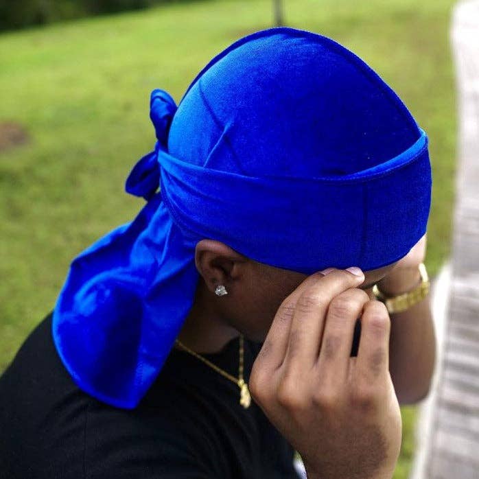 Taelor Boutique – wholesale Durag/wave cap – Unisex – Royal Blue Velvet Durag