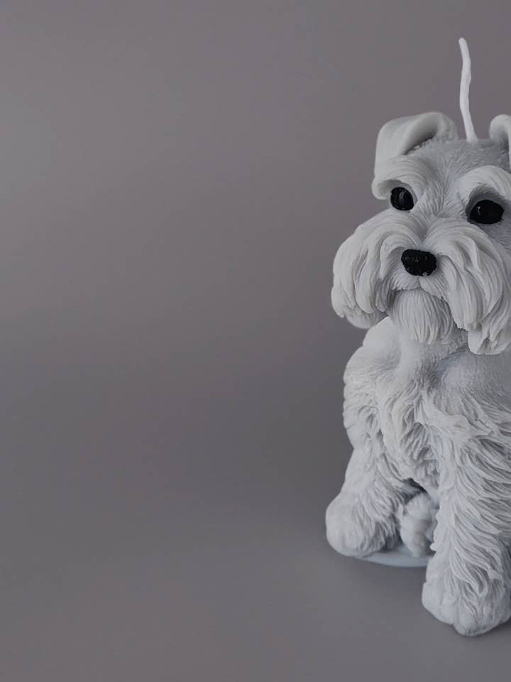 Schnauzer Figure Soy Wax Candle for wholesale by Legacy House Candles