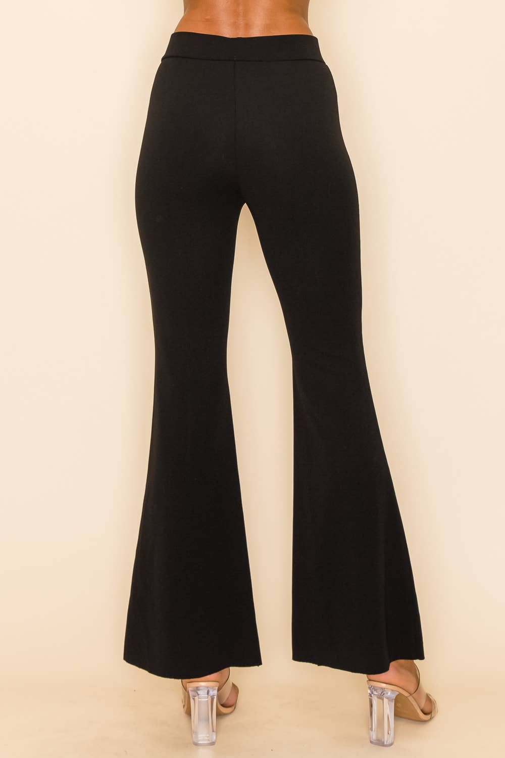 Urban Diction - Vente Pantalon – femme - Pantalon Bell décontracté et professionnel NOIR/ROUGE/VERT/IVOIRE18