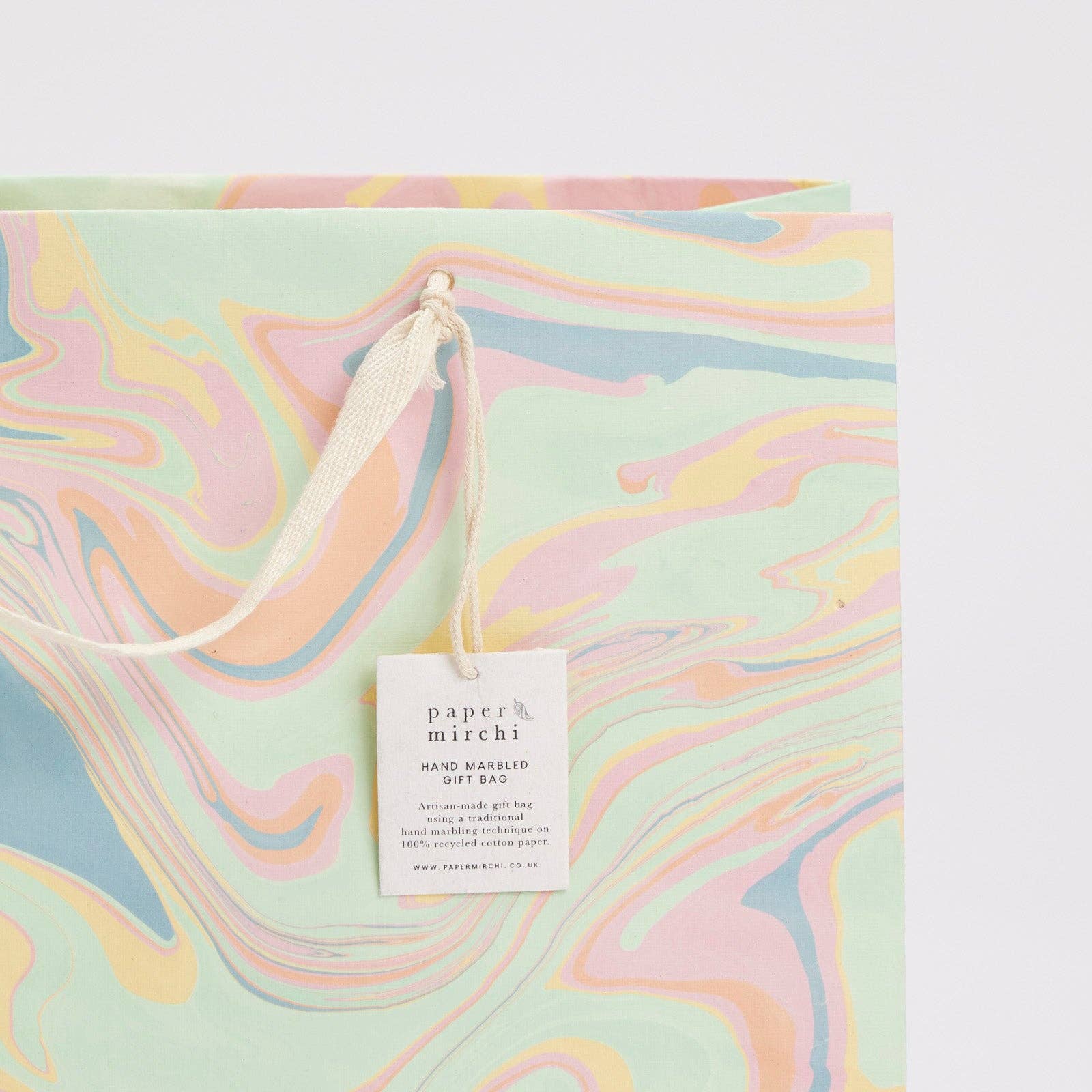 Paper Mirchi – wholesale Gift bag – Hand Marbled Gift Bags (Large) - Bouquet7