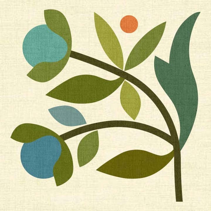 Silhouettes - Spring Sprouts LT Block 11 for wholesale by Laundry Basket Quilts