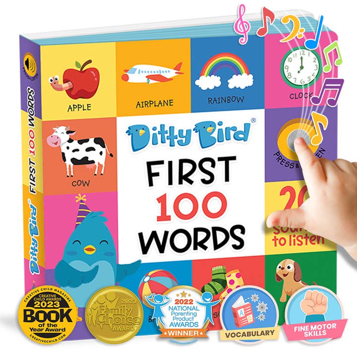 Ditty Bird Europe - Venta al por mayor Libro - Niños - Libro educativo para bebés Ditty Bird El mejor juguete: primeras 100 palabras