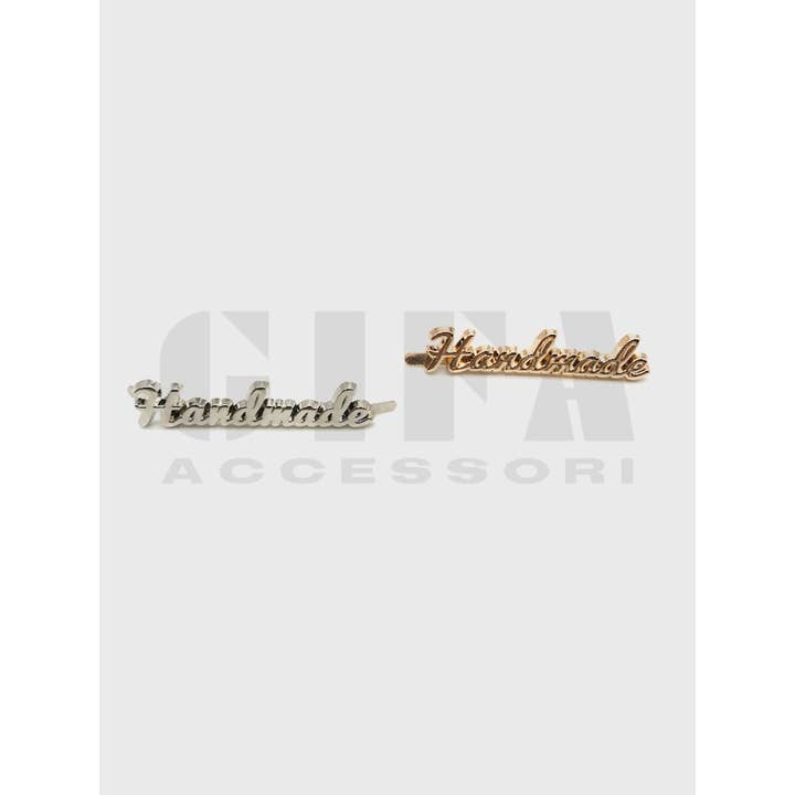 Gifa Accessori - Vendita all'ingrosso Spille - Targhetta doppia Handmade in zama con alette