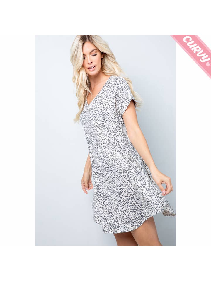 Sweet Lovely by Jen - Wholesale Dress - Women's - SD5349PL Leopard Tee Dress18