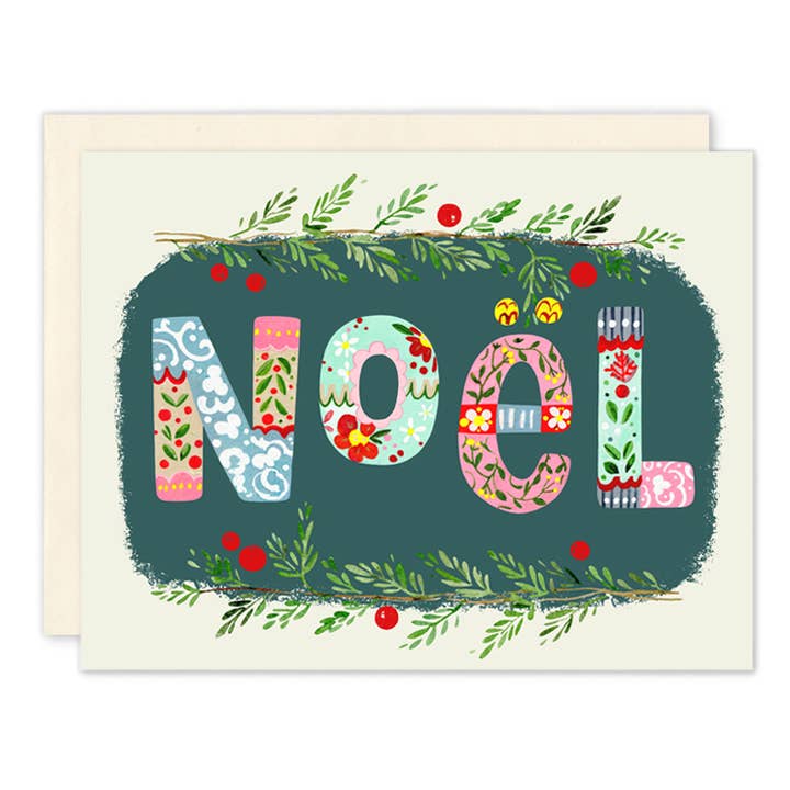 Carte Noël - Verte pour la vente par Amara Strand Studio