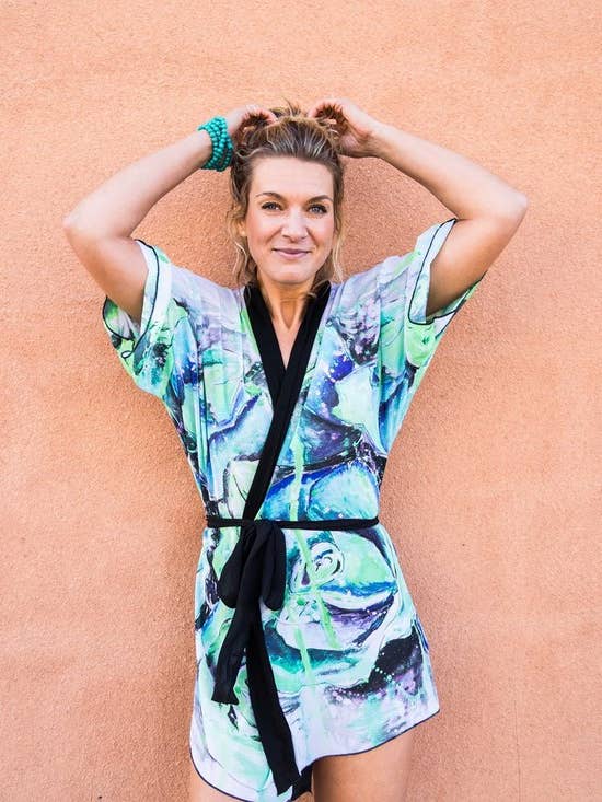 Kimono robe "A butterfly spring dance" for wholesale by Galleri SoHo