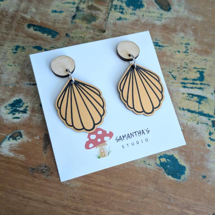 Samantha's Studio - Wholesale Dangle earrings - Fan Acrylic Dangles earrings 5