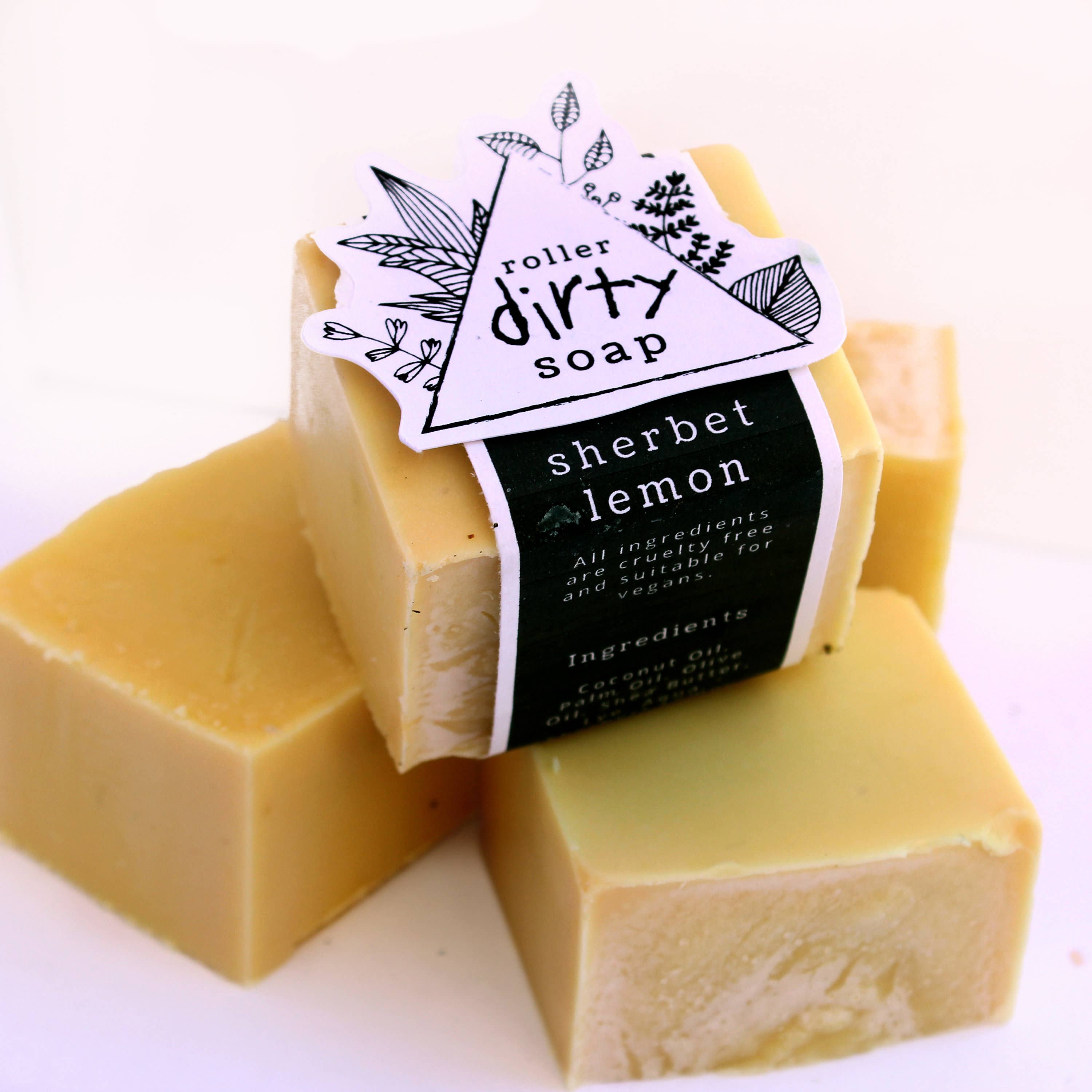 Roller Dirty Soaps - Wholesale Bar Soap - Artisan Soap | Rustic Soap | Sherbet Lemon Cruelty Free Vegan All Natural Soap Safety Assessed And Certified (cold Process)0