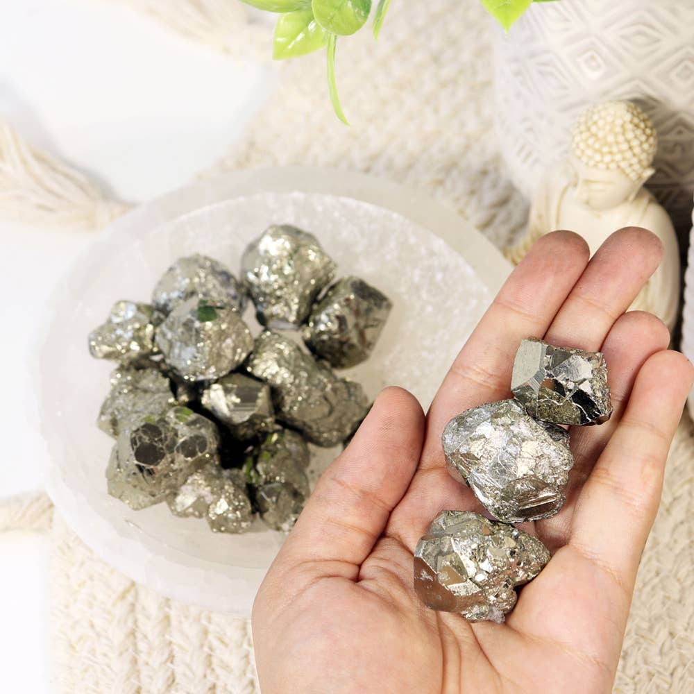 Natures Artifacts Inc – wholesale Spiritual stone/crystal – 1 lb Natural Pyrite Clusters (Small-Medium Sized)1