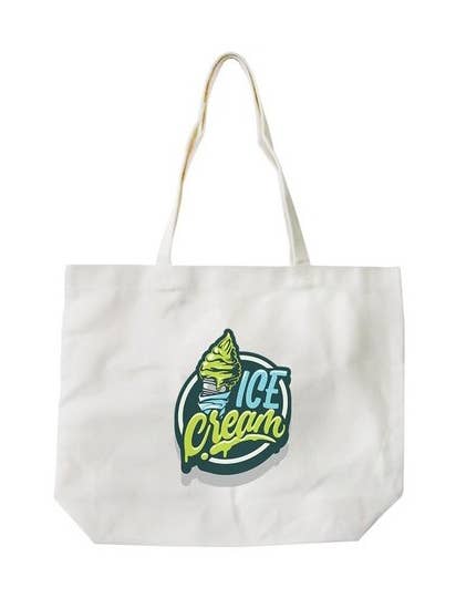 Green Ice Cream Canvas Bag for wholesale by 365 In Love