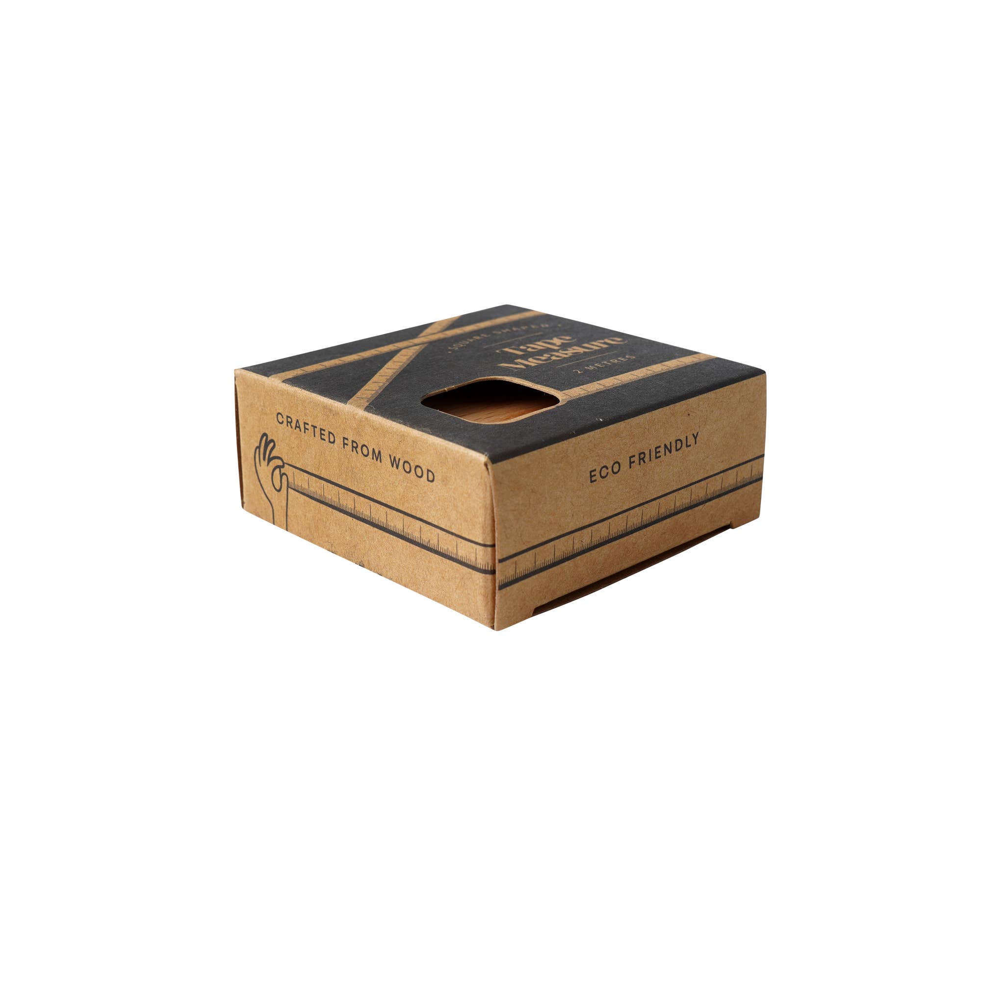 CGB Giftware - Vente Mètre ruban - Ruban à mesurer carré « Make Do And Mend » en bois de chêne4