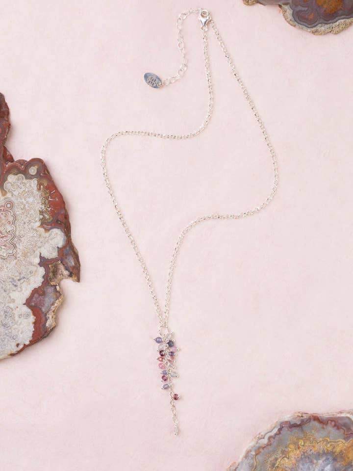 Celestial 16-18" Spinel Cluster Necklace for wholesale by Anne Vaughan Designs Jewelry