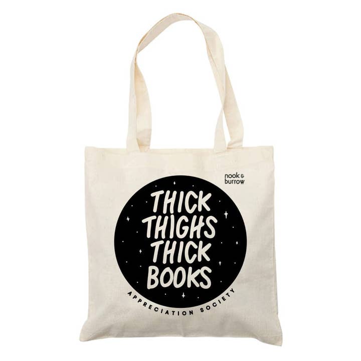 Thick Thighs Thick Books | Tote Bag for wholesale by Nook & Burrow