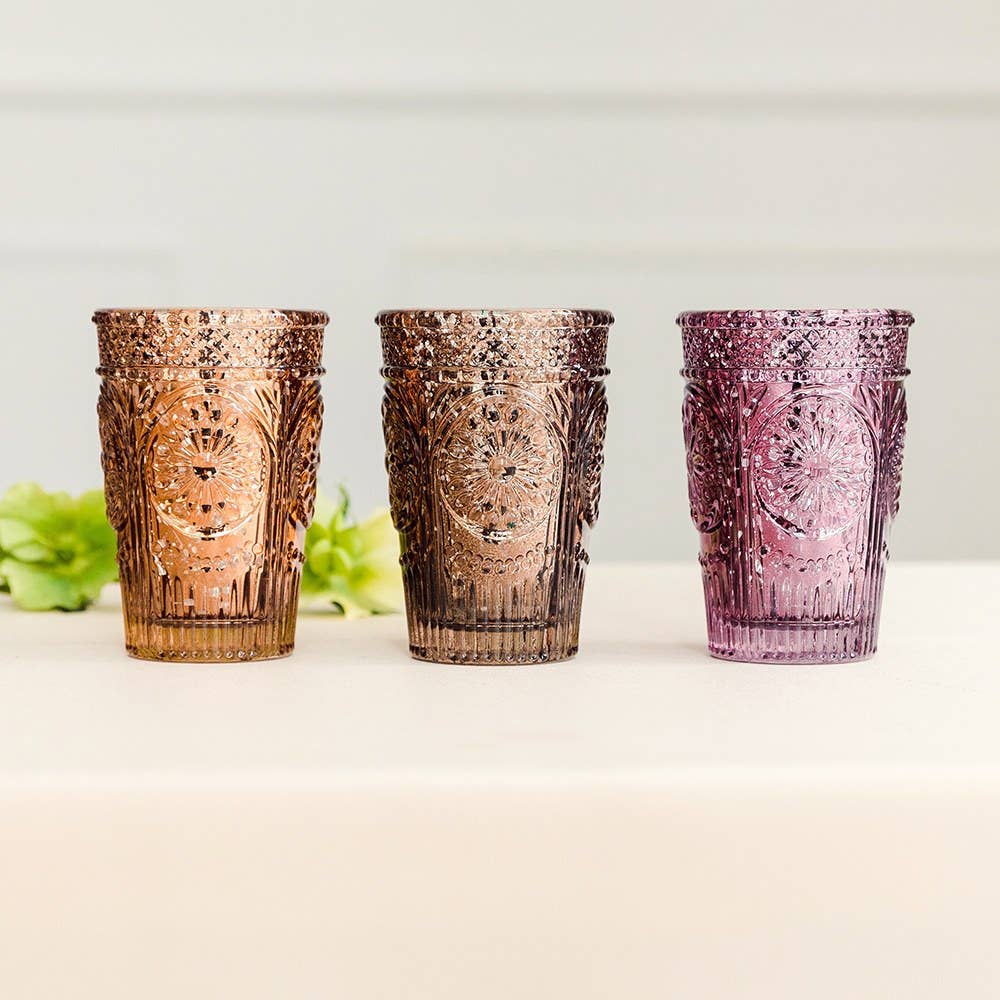 Weddingstar Inc. - Wholesale Candle Holder - Pressed Glass Tealight & Votive Candle Holders- Purple (3)1