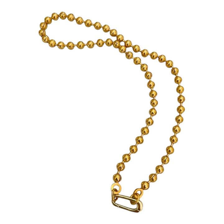 The Sage Vintage – Großhandel Kette mit Anhänger/Charm – Große Kugelkette Anhängerhalter Halskette - Deadstock