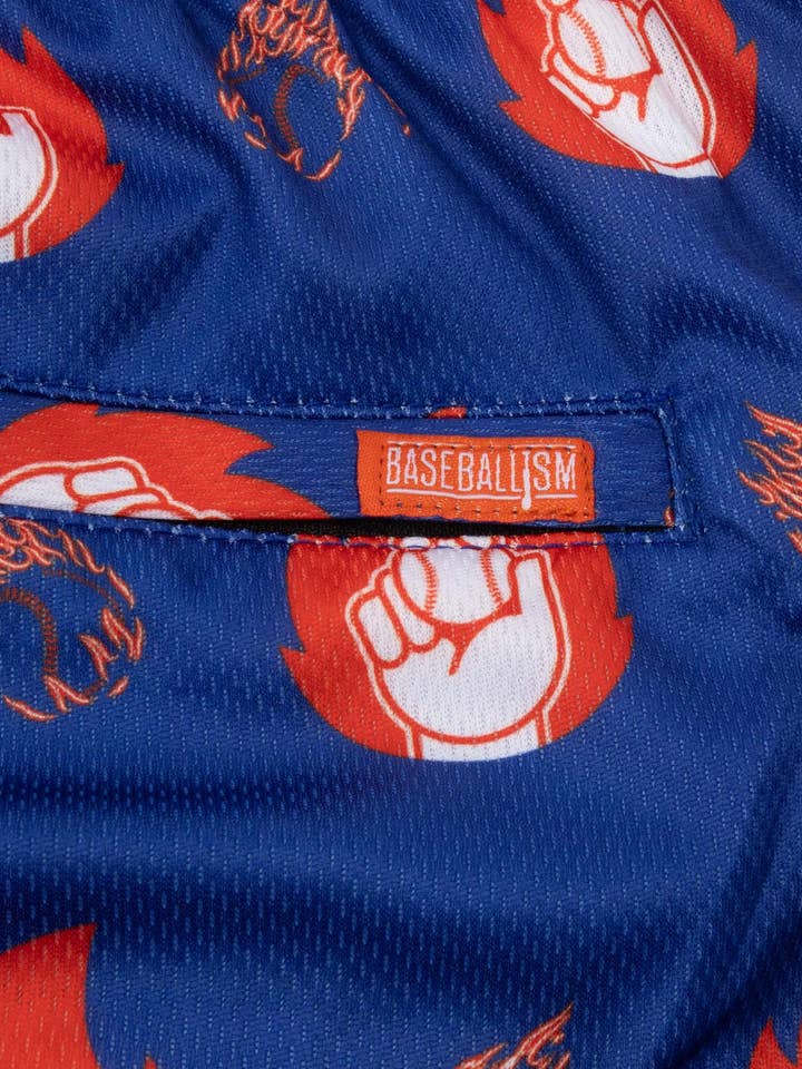 Baseballism - Venta al por mayor Pantalón corto -Niños - Pantalones Cortos de Malla de Aire Diamante Lanzallamas - Juvenil