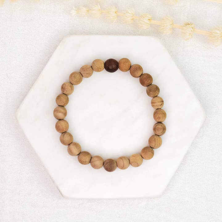 Riptide | Unisex diffuser wood bracelet for wholesale by Loveable