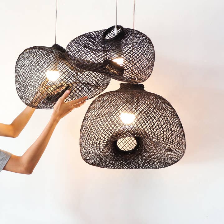 Thaihomeshop – wholesale Chandelier/hanging light – Reshape able bamboo pendant light