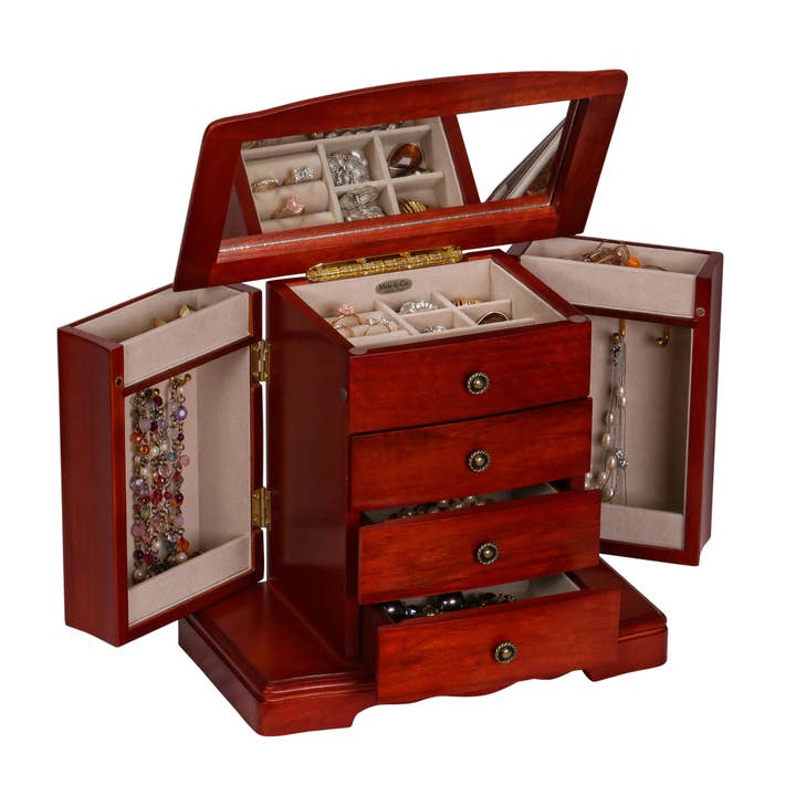 Mele and Co - Wholesale Jewelry Box/Organizer - Mele and Co Harmony Wooden Musical Jewelry Box