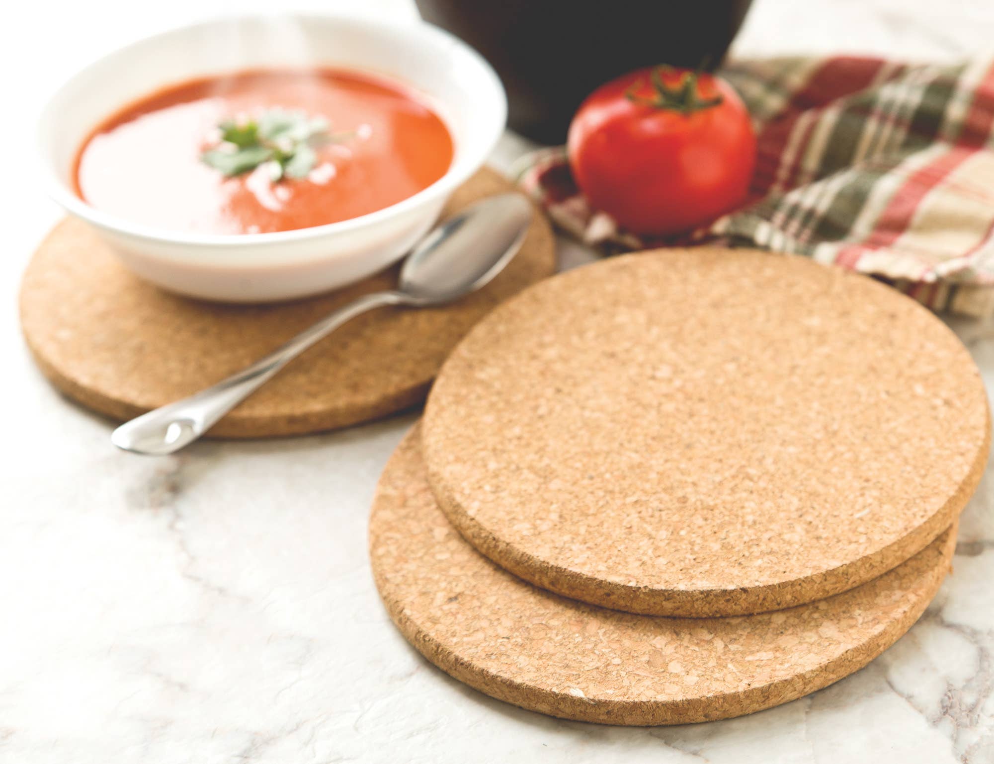 Fox Run Brands - Wholesale Trivet - Fox Run Round Cork Trivets, Set of 3, 7.25"1