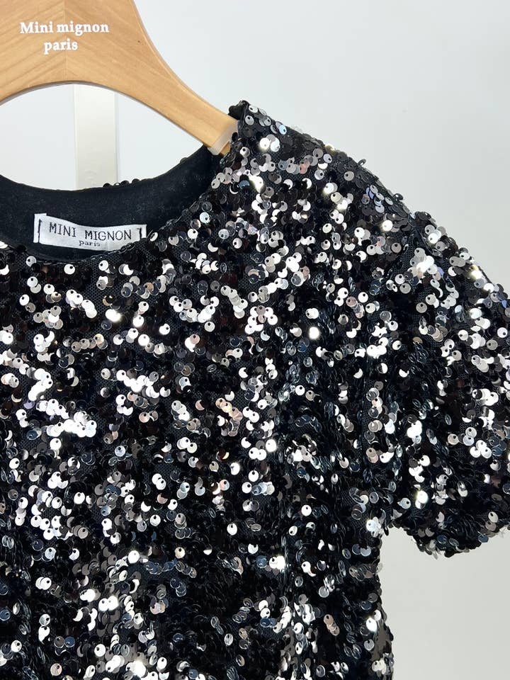 MINI MIGNON PARIS - Wholesale Shirt - Kids - Sequin top ideal for girls' holiday parties4