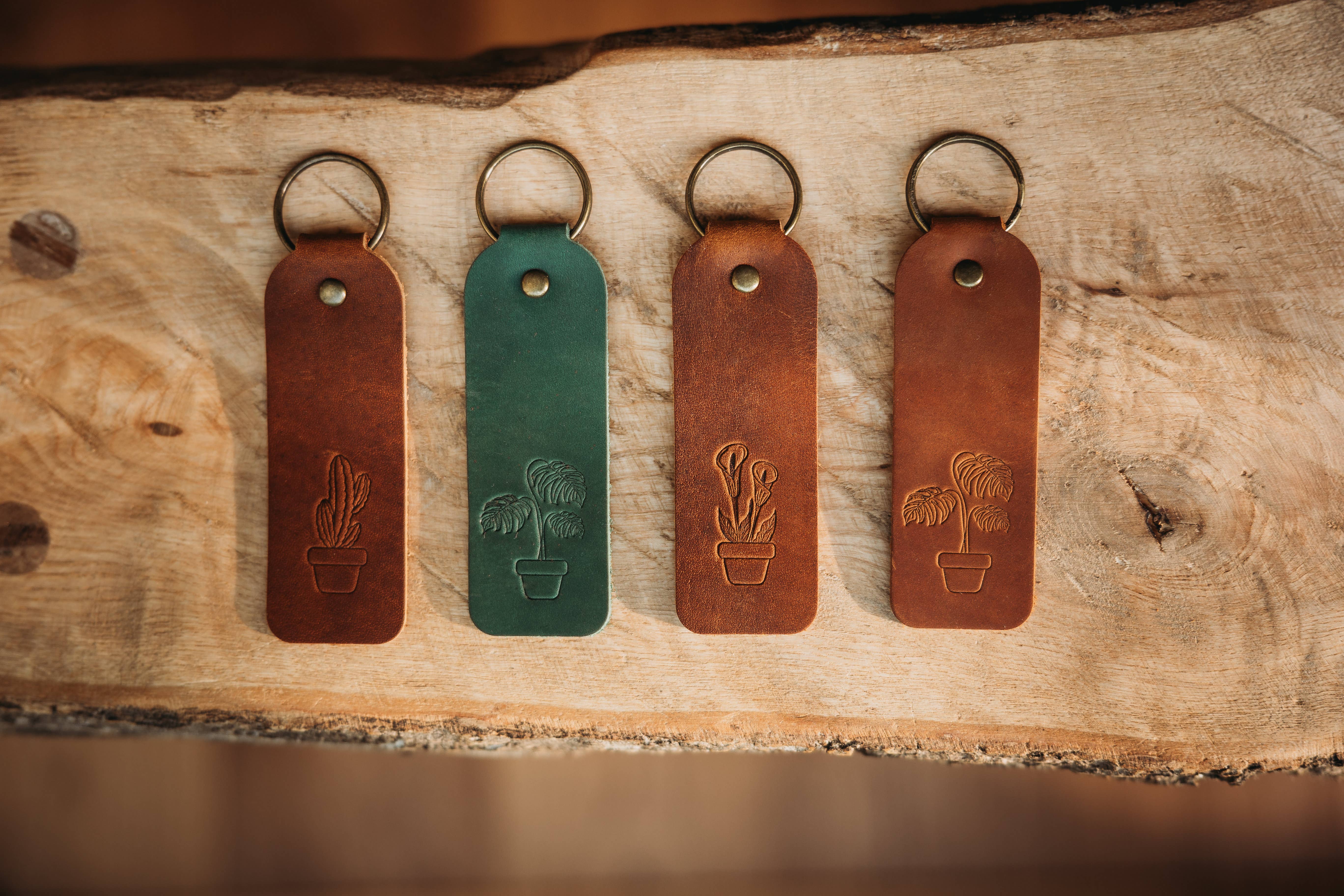 Lucas Ruth - Wholesale Keychain - Unisex - Floral Leather Keyrings Key Fobs9