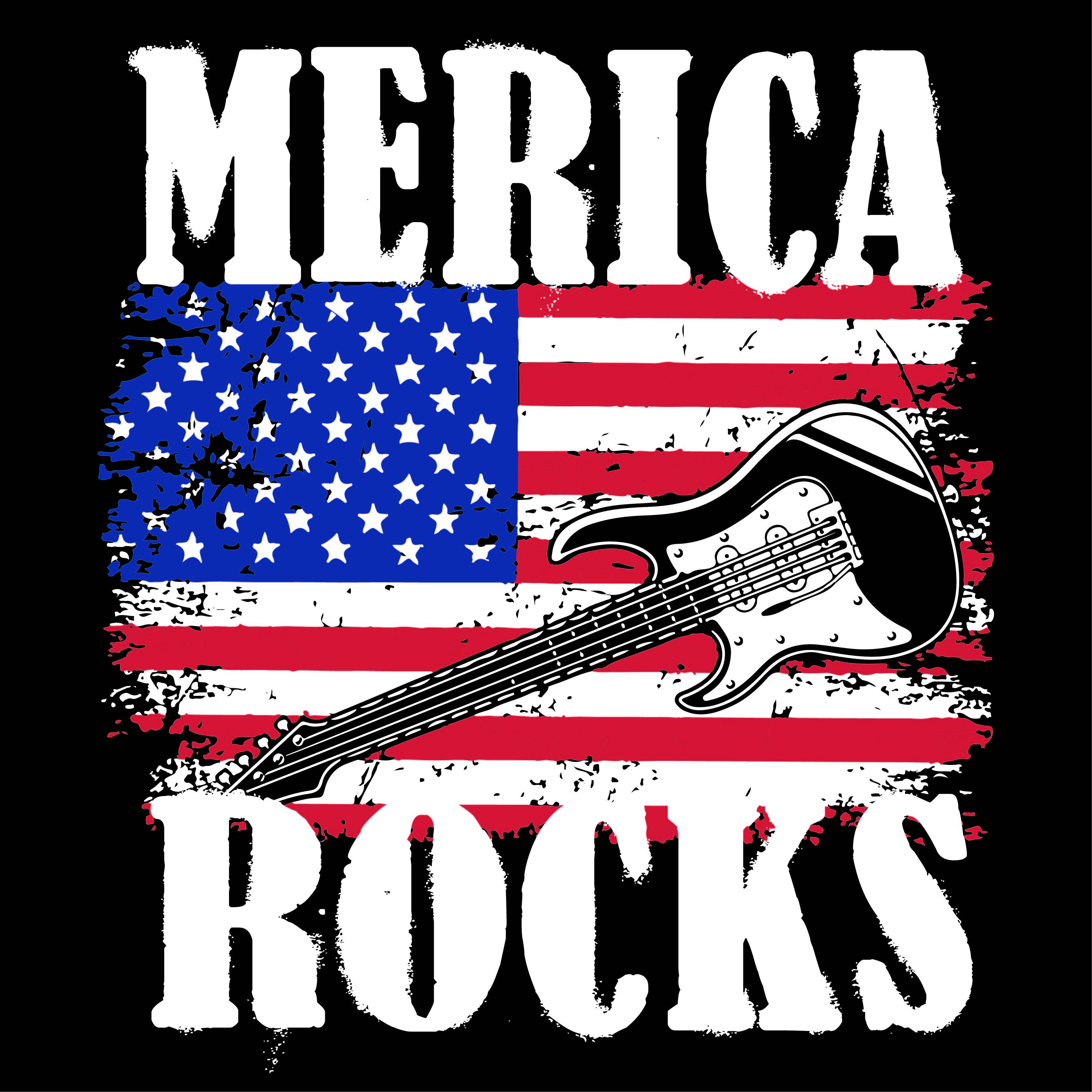 Feelin Good Tees - Wholesale Screen Printed T-Shirt - Unisex - Merica Rocks.17