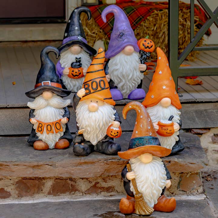 Zaer Ltd. International - Wholesale Garden Gnome - "Hobgoblins" Halloween Garden Gnomes- 6PC/Set