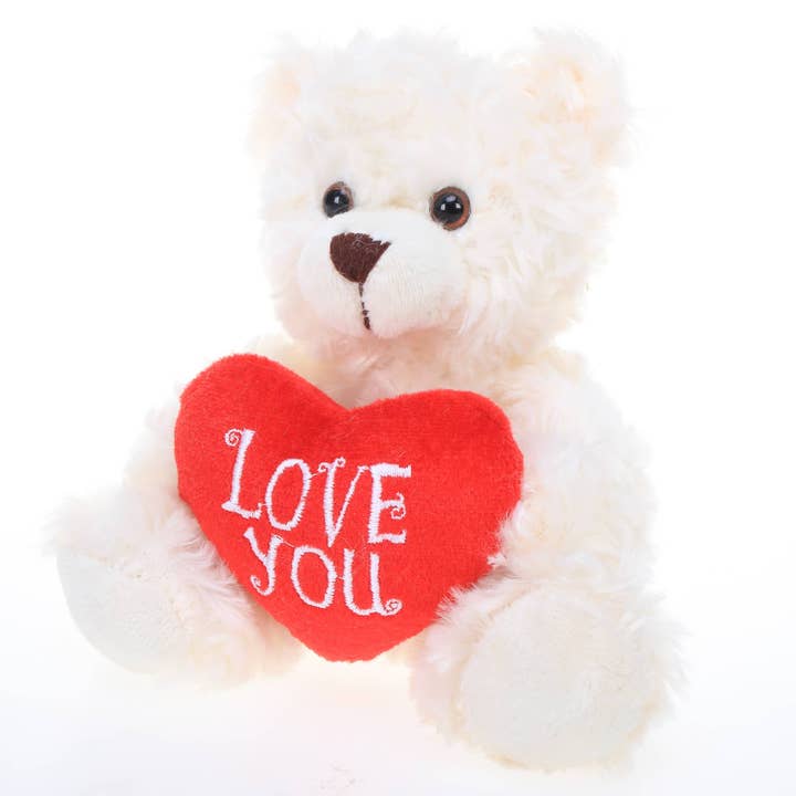 Plushland – wholesale Fyllda/plyschleksaker - Barn och baby – 15 cm & 23 cm Valentine-nallebjörn | Plysch som håller "Love You"-hjärta4