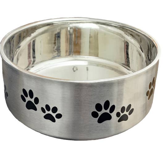 Advance Pet Products - Wholesale Pet Bowl - Cat/Dog - 1 Qt. Double Wall Stainless Steel Heavy Feeding Bowl