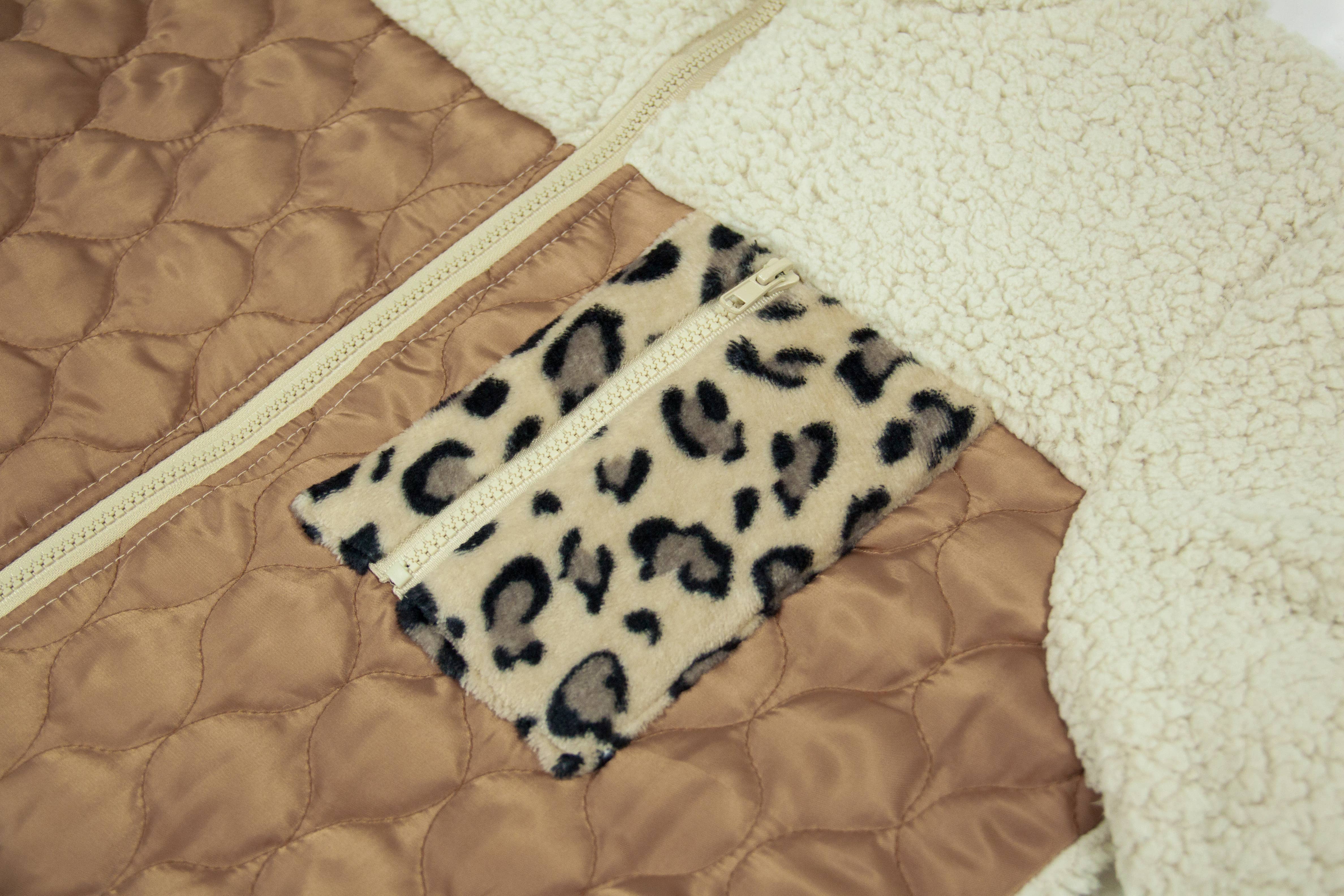 HIDDENBRAND - Wholesale Jacket - Women's - Paneled sherpa full zip jacket5