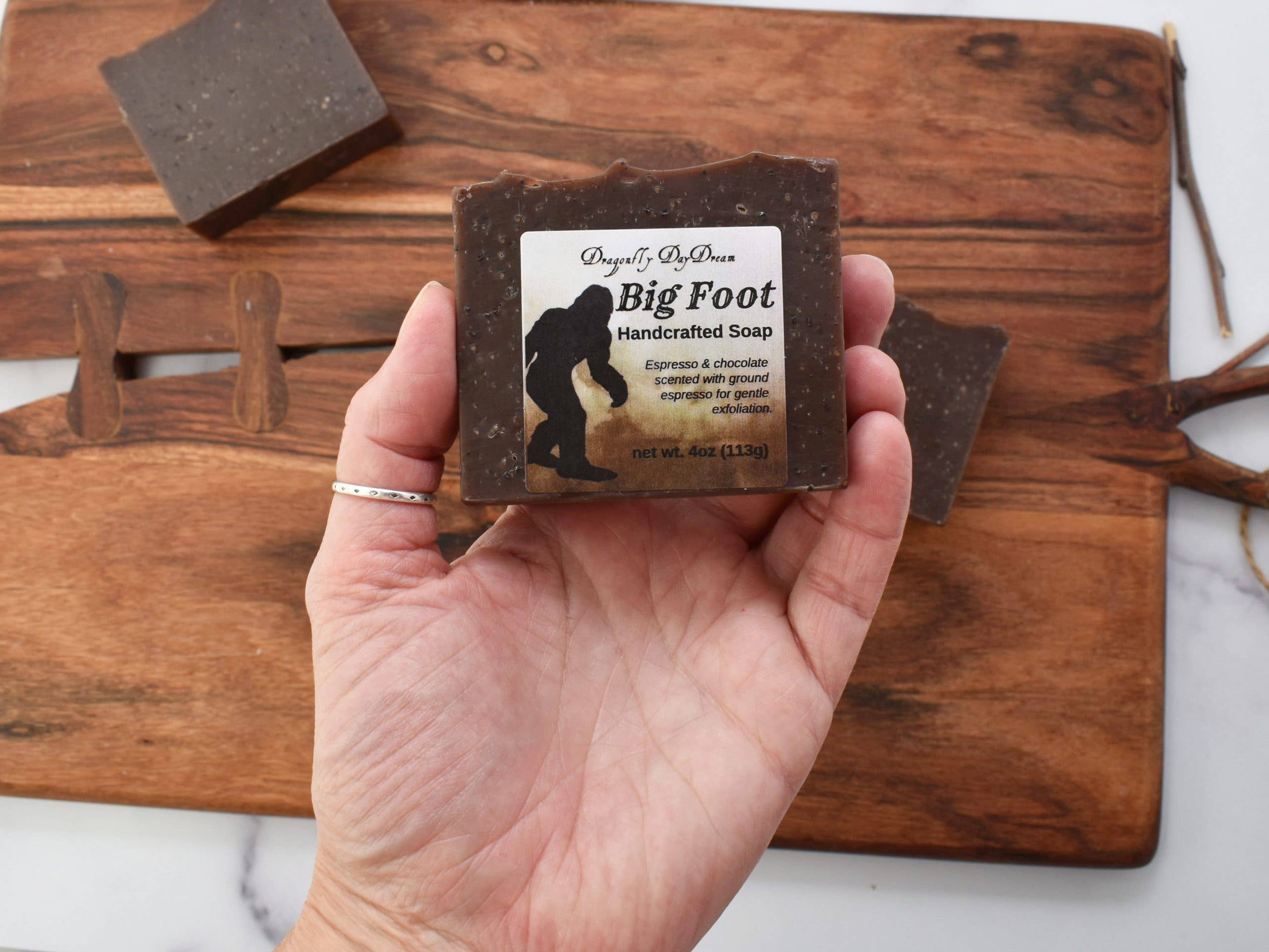 Dragonfly DayDream - Wholesale Bar Soap - Men's - BIGFOOT Artisan Soap with Scents of Chocolate and Coffee6