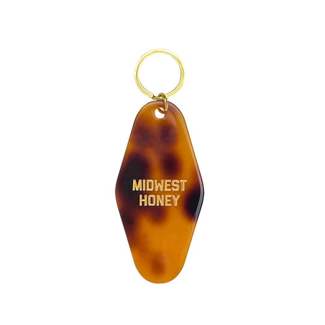 Golden Gems - Wholesale Keychain - Unisex - Midwest Honey Tortoise Shell Keychain0