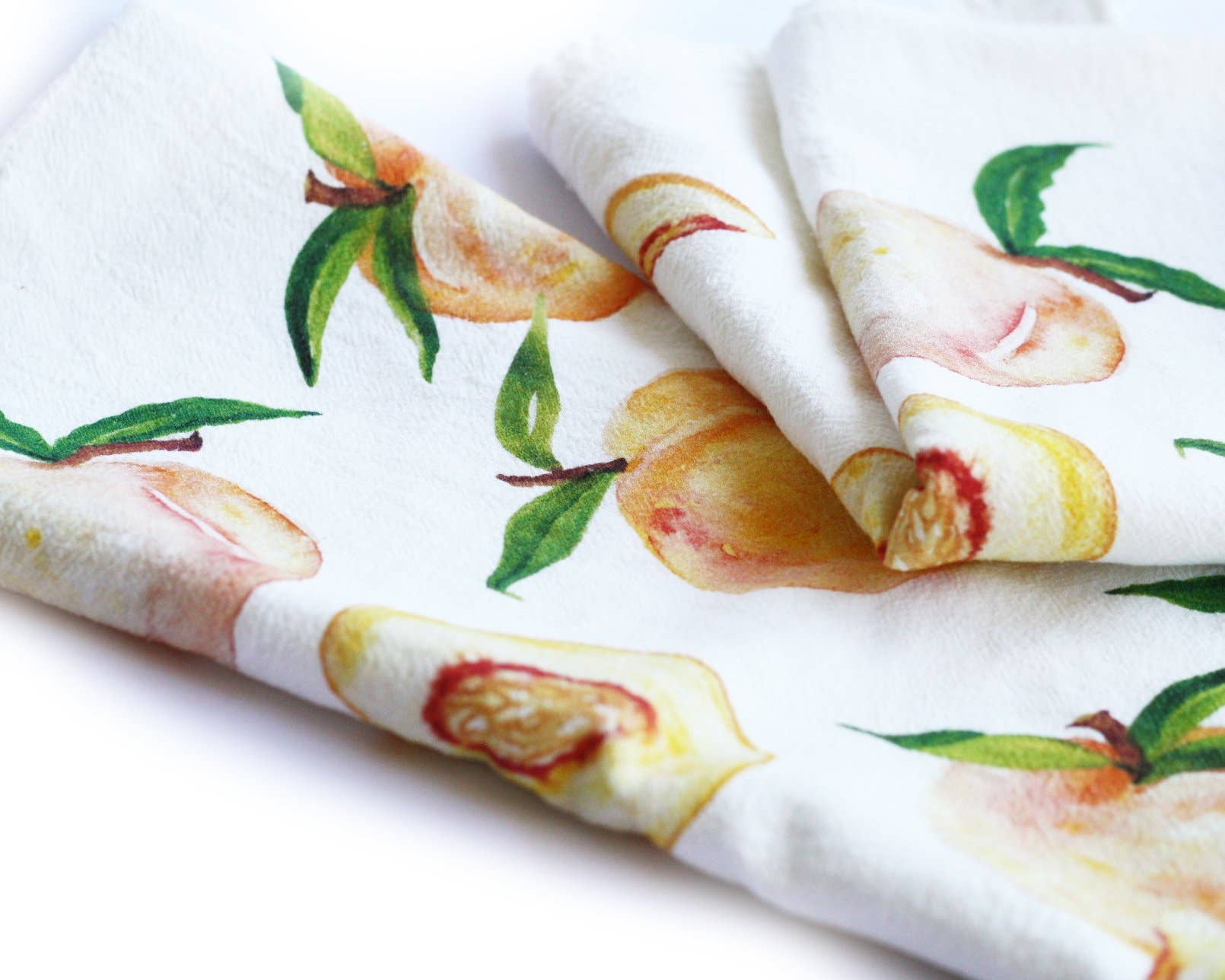 Honey Brush Design® - Wholesale Tea Towel - Peaches Tea Towel2