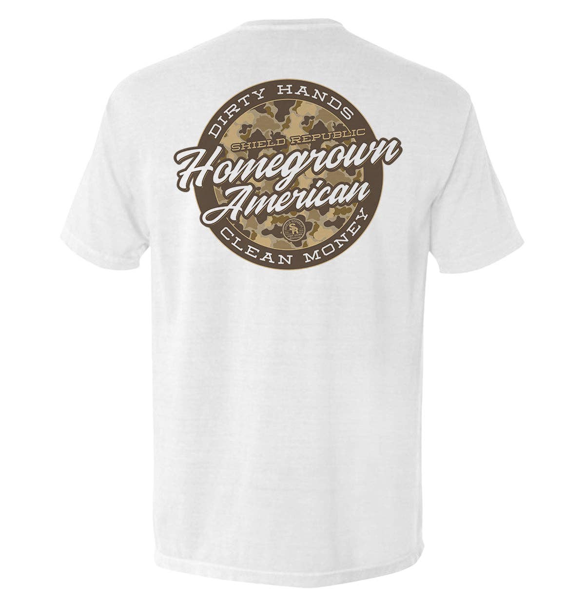 Shield Republic - Wholesale Screen Printed T-Shirt - Men's - Dirty Hands Clean Money8