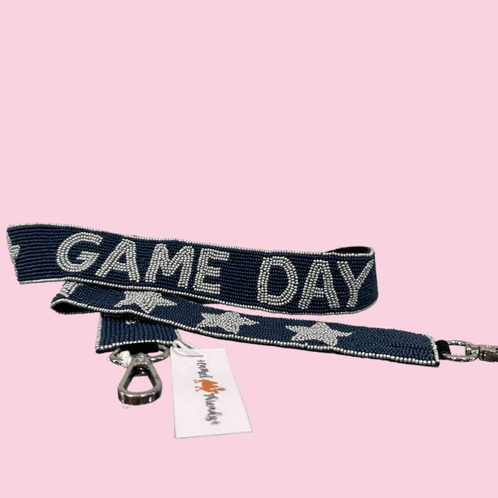 Camel Threads - Wholesale Bag Strap - Women's - NAVY/SILVER GAME DAY BEADED BAG STRAP