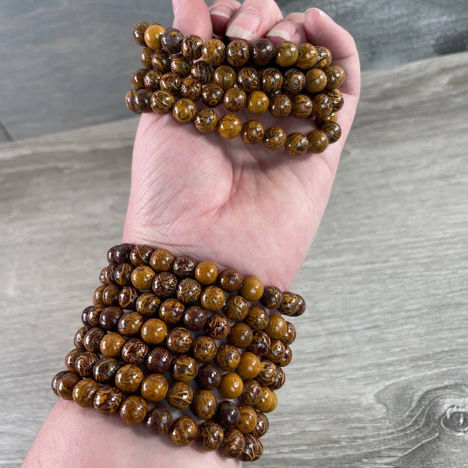 Keystone Crystals - Wholesale Beaded Bracelet - 8mm Round Gemstone Beaded Bracelets – Assorted Crystals Bulk11