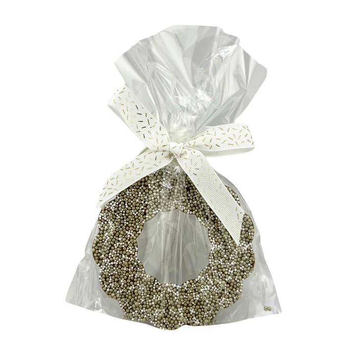 Gold Wreath Ornament Holiday Candy for wholesale by Tri-Connect, Inc.
