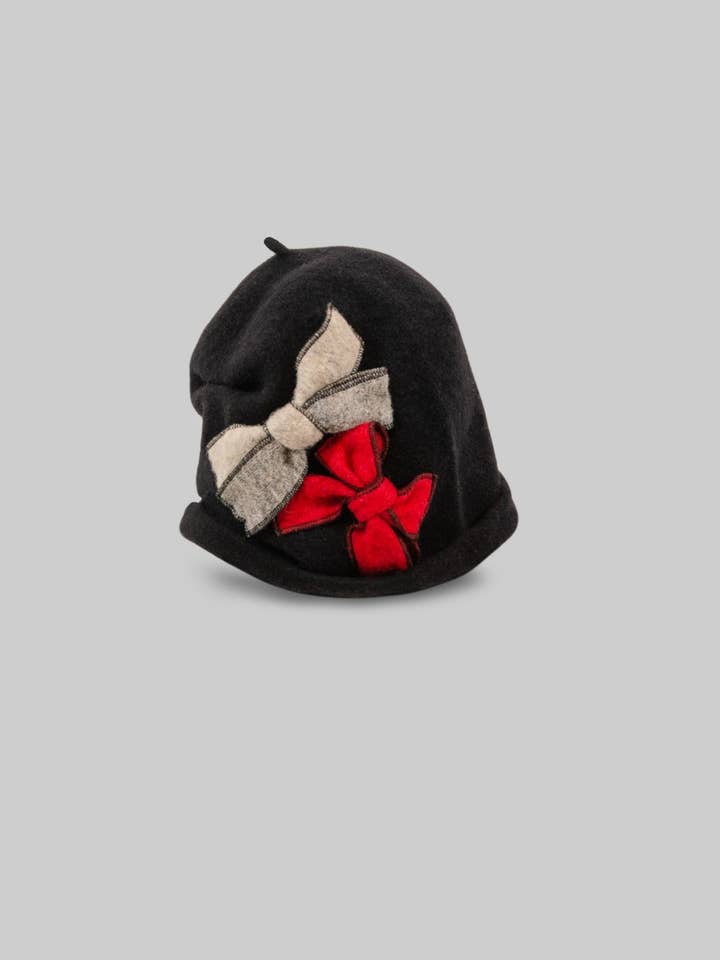 SOMBREROS SUAVES dos lazos - Negro y Rojo para venta al por mayor de à la main