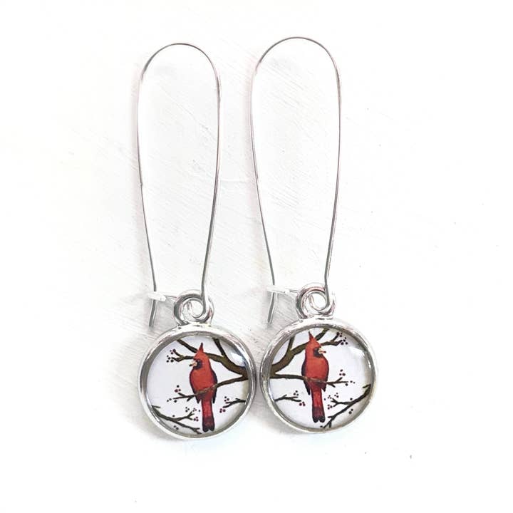 Seed and Sky – Großhandel Ohrhänger – Kardinal Silberohrring1