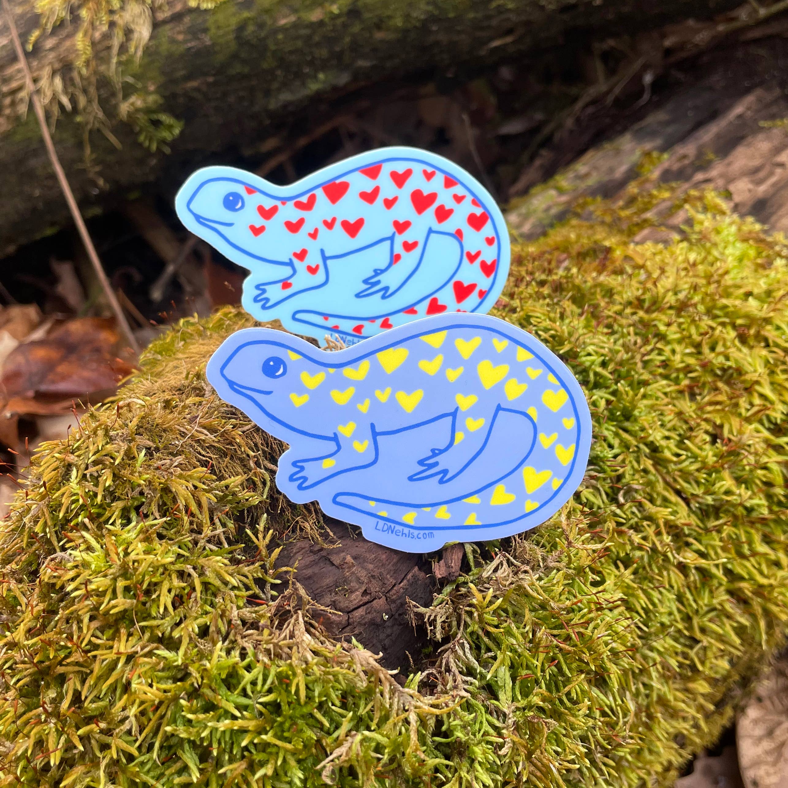 LD Nehls - Wholesale Sticker - Red Heart-Spotted Salamander Sticker2