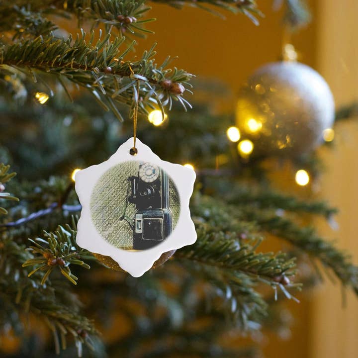 3dRose - Wholesale Ornament - 3dRose, Early Telephone Booth Vintage 1920s Hand Colored, Ornament6