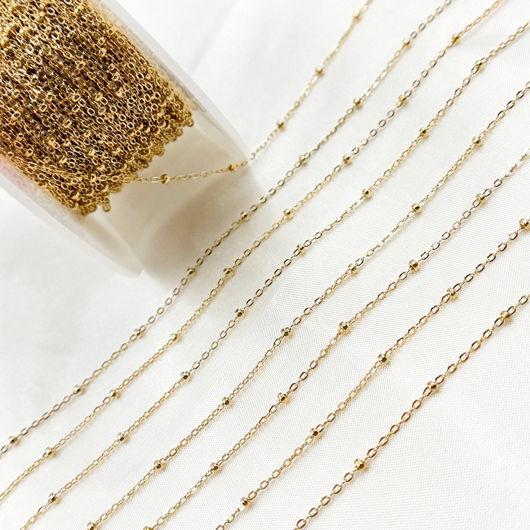 Tresor Jewelry Inc. - Wholesale Link & Chain Necklace - 1104GF. 14K Gold Filled Satellite Chain5