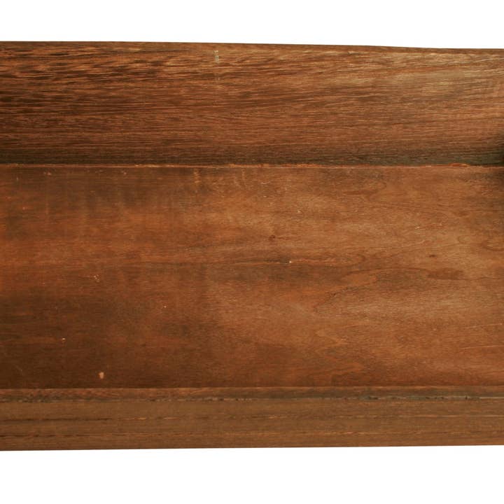 WALD IMPORTS - Wholesale Serving Tray - 17" Dark Stained Wood Grooved Serving Tray4