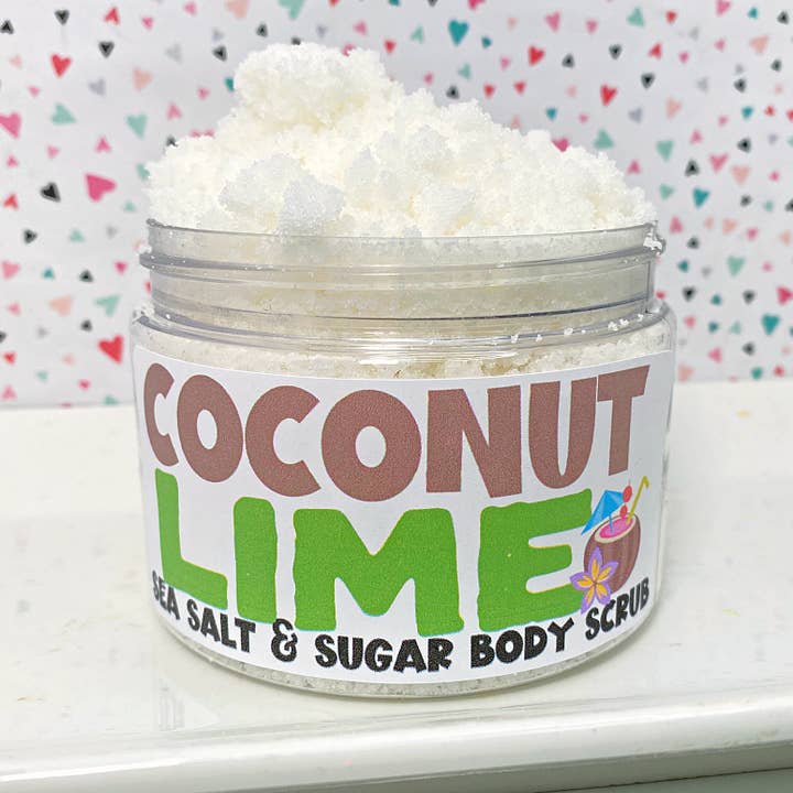 Coconut Lime - Sea Salt and Sugar Body Scrub for wholesale by The Little Bubble