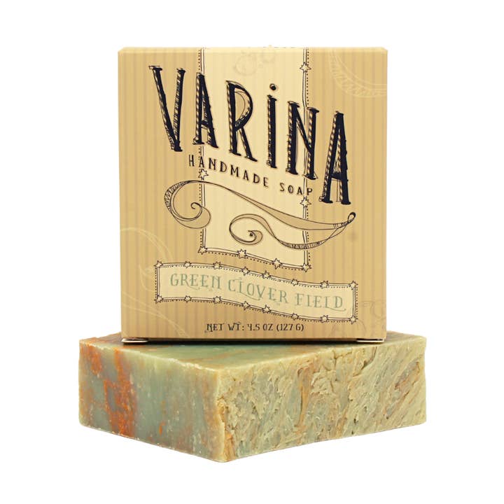 Green Clover Field Soap for wholesale by Varina Soap