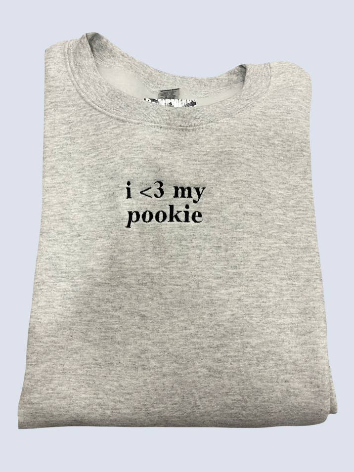 I Love My Pookie geborduurde sweatshirt/hoodie voor wholesale door BOXEDTRENDS