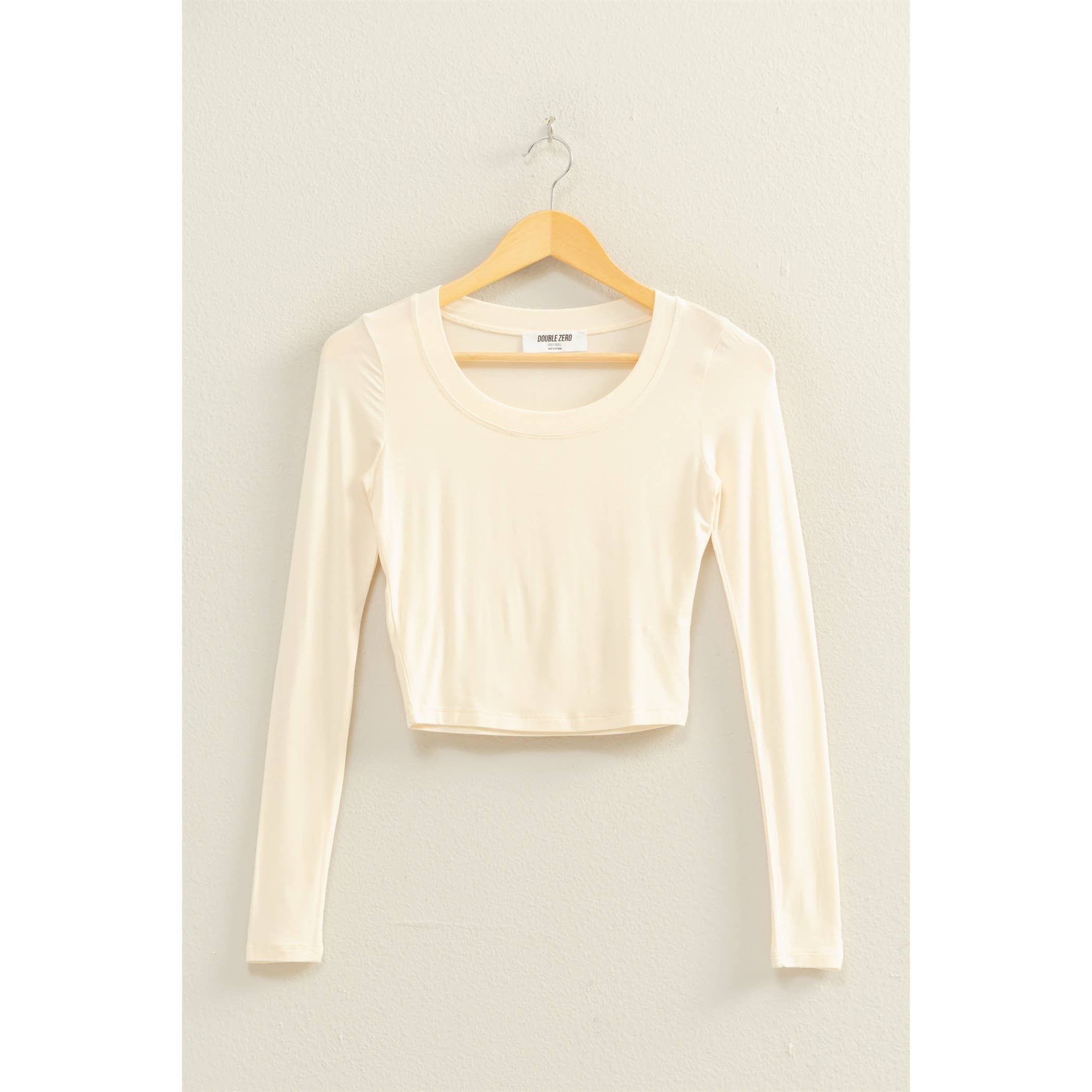 HYFVE - Wholesale Shirt - Women's - Cropped Scoop Neck Long Sleeve Top4